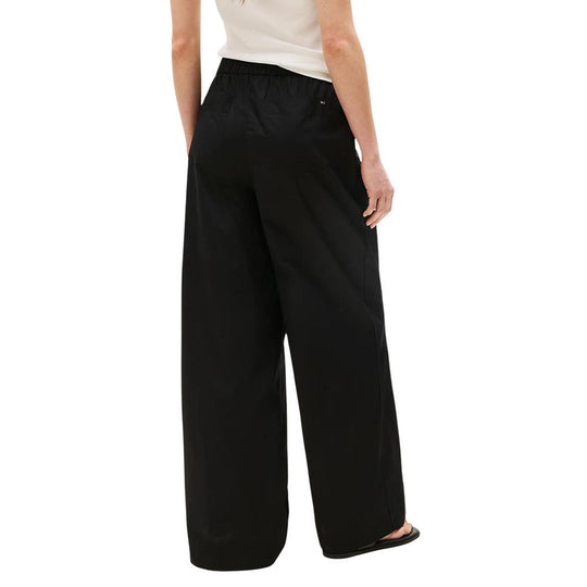Tommy Hilfiger Black Organic Cotton Casual Pants