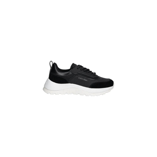 Calvin Klein Black Leather Athletic Sneakers