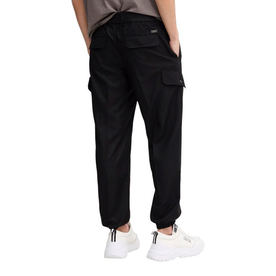 Armani Exchange Black Polyester Casual Pants