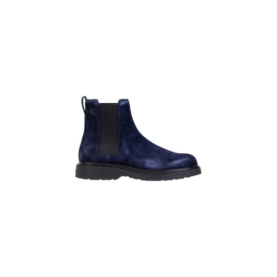 Calvin Klein Jeans Blue Suede Leather Chelsea Boots
