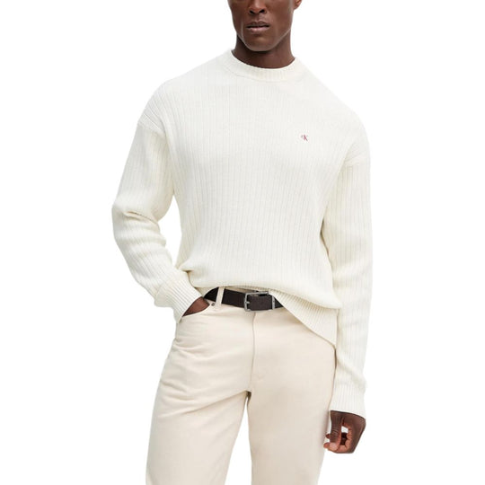 Calvin Klein Jeans Cream Cotton Sweatshirt