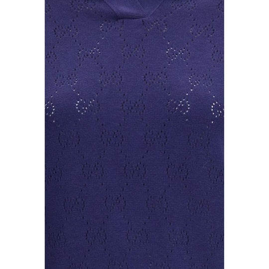 Gucci Blue Silk Dress Shirt