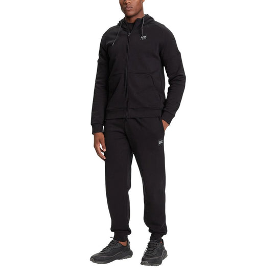 EA7 Emporio Armani Black Cotton Sweatsuit