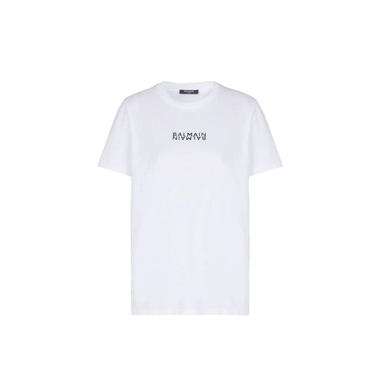Balmain White Cotton T-Shirt