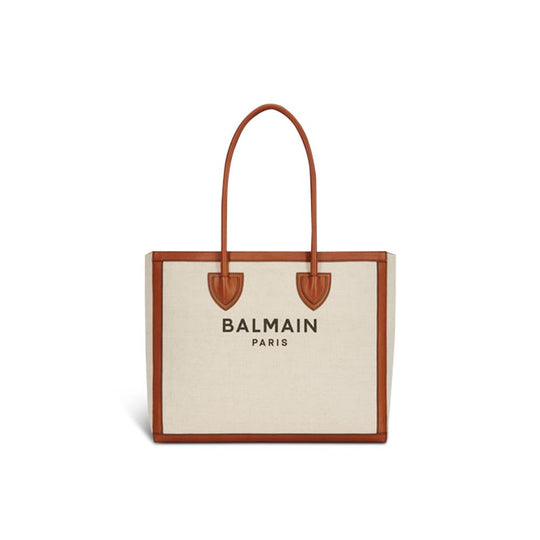 Balmain Beige Cotton Tote Bag