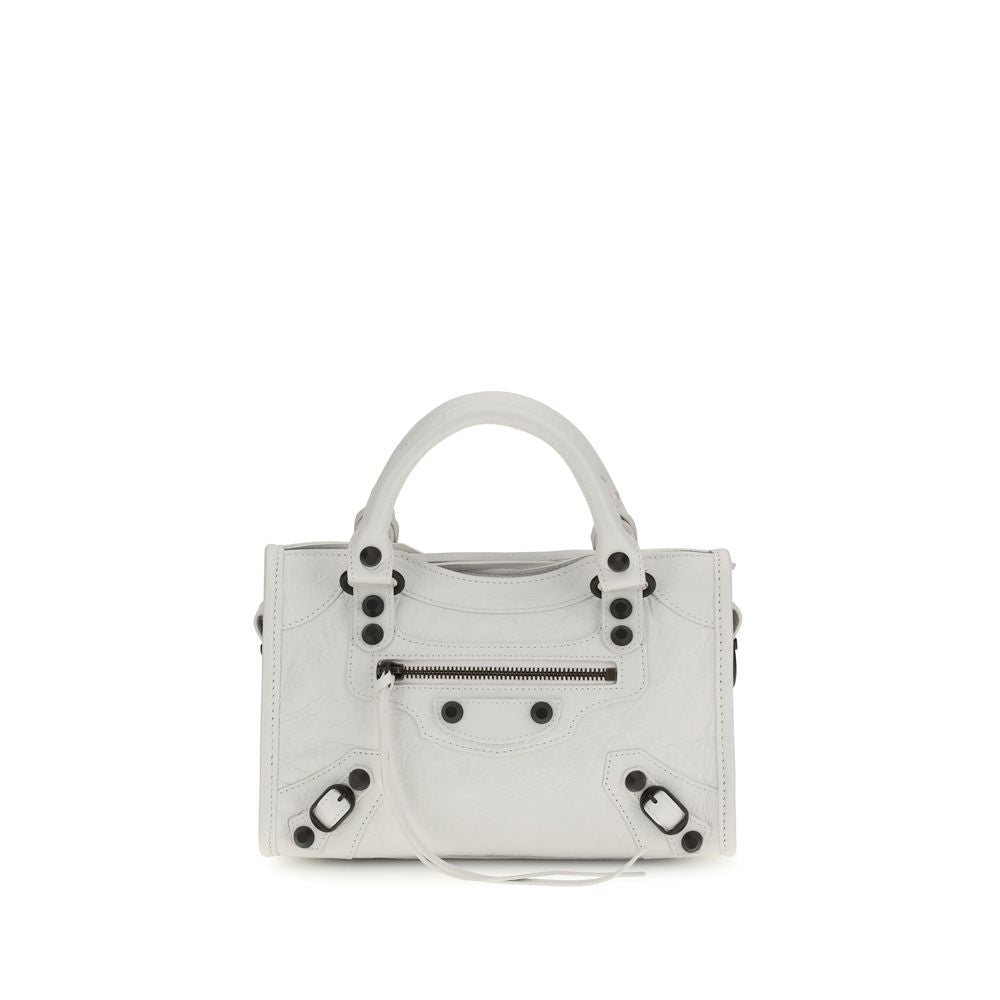 Balenciaga White Calf Leather Bos Taurus Handbag
