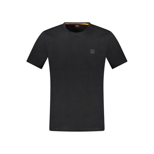 Hugo Boss Black Cotton Men T-Shirt