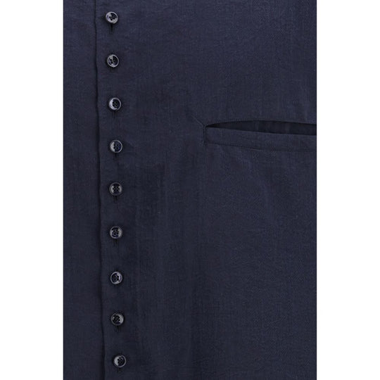 Giorgio Armani Blue Silk Dress Shirt