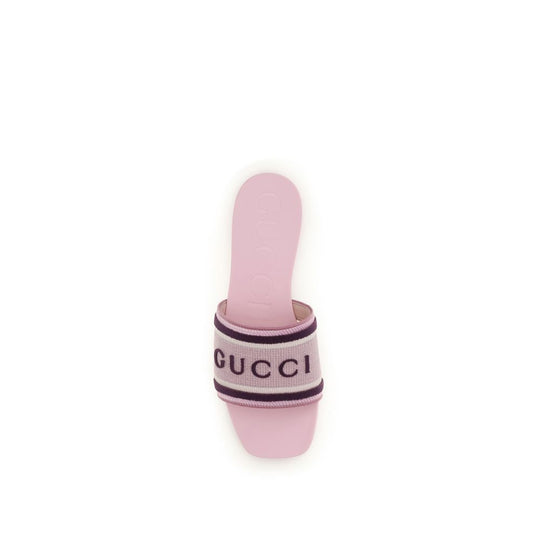 Gucci Multicolor Cotton Flat Sandals