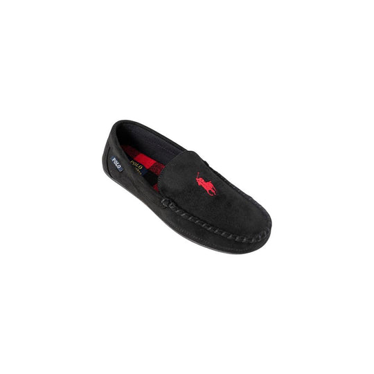 Ralph Lauren Black Faux Fur Slippers