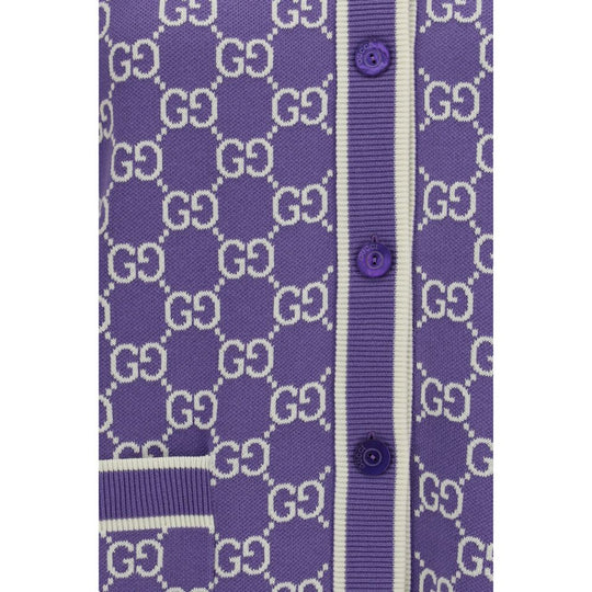 Gucci Purple Cotton Cardigan