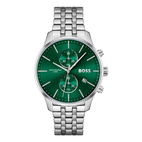 Hugo Boss Gray Stainless Steel Dress Watch