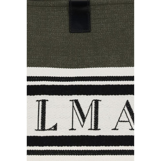 Balmain Black Cotton Shoulder Bag