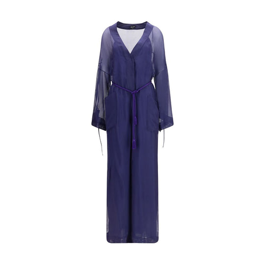 Giorgio Armani Blue Viscose Jumpsuit