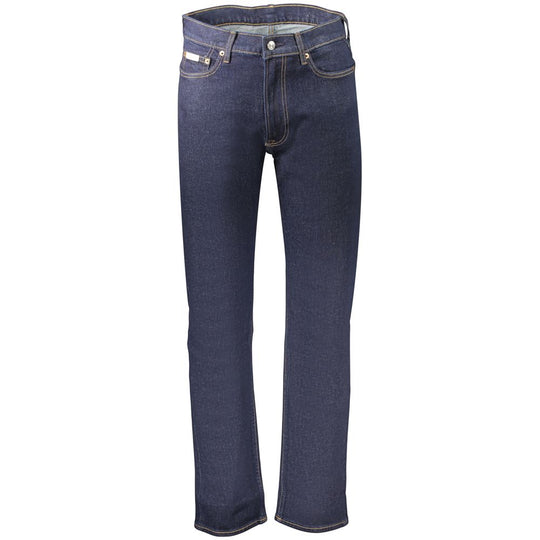 Calvin Klein Blue Cotton Men's Jean Crafted for Elegance and Comfort