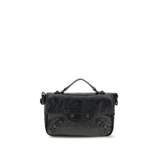 Balenciaga Black Lamb Ovis Aries Aries Shoulder Bag
