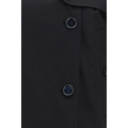 Burberry Black Cotton Trench Coat