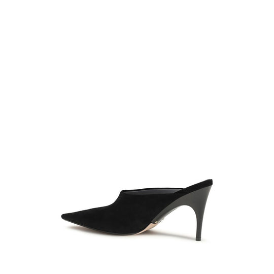 Balenciaga Black Suede Leather Mules
