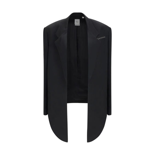 Calvin Klein Black Viscose Full-Length Jacket