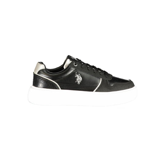 U.S. POLO ASSN. Black Polyurethane Women's Sneaker