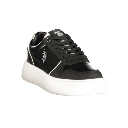 U.S. POLO ASSN. Black Polyurethane Women's Sneaker
