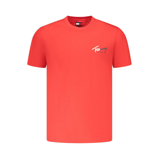 Tommy Hilfiger Red Cotton Mens T-Shirt
