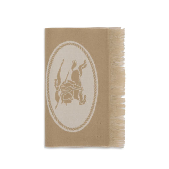 Burberry Beige Wool Oves Aries Scarf