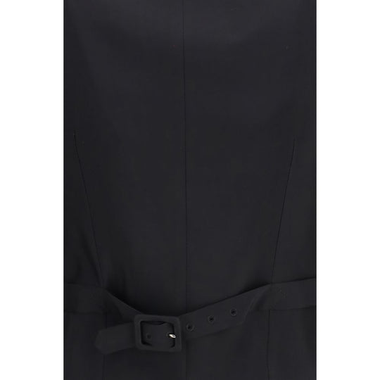 Burberry Brown Wool Oves Aries Sleveless Jacket