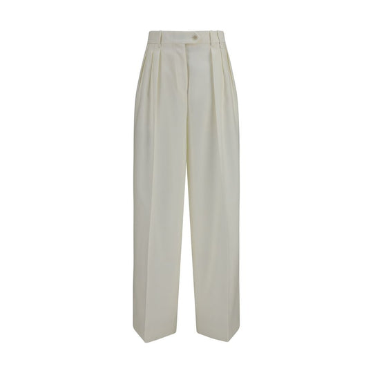 Calvin Klein White Wool Oves Aries Casual Pants
