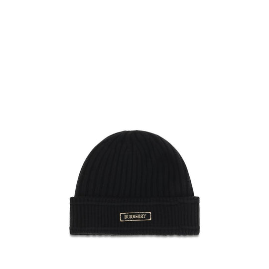 Burberry Black Wool Oves Aries Beanie