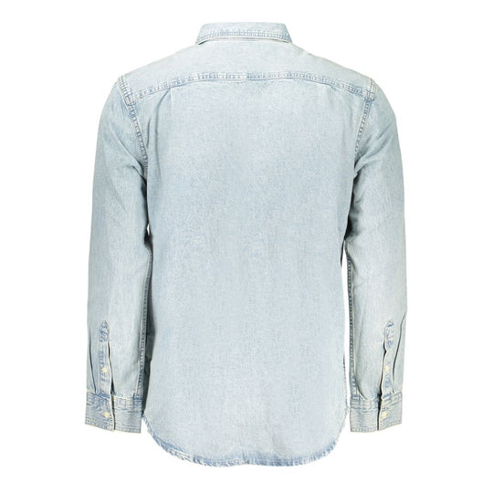 Calvin Klein Azzurro Cotton Mens Shirt