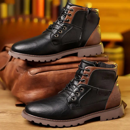 James™ - Zippered Leather Boots