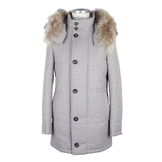 Made in Italy Gray Wool Men Jacket