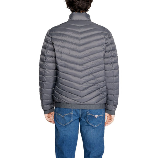 Armani Exchange Gray Polyester Jackets & Coat