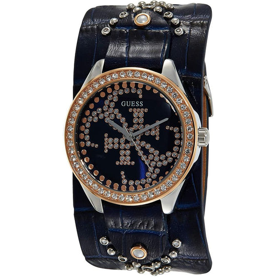 Guess Blue Leather Dress Watch