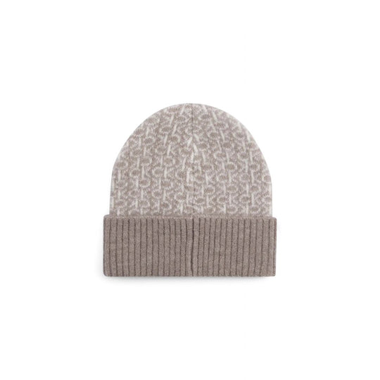 Calvin Klein Beige Alpaca Leather Caps Baseball Hat