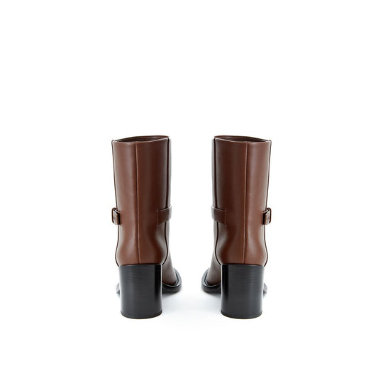 Burberry Brown Leather Ankle Boots