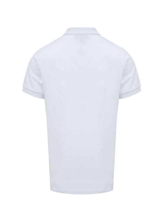 Burberry White Cotton Collared Polo Shirt
