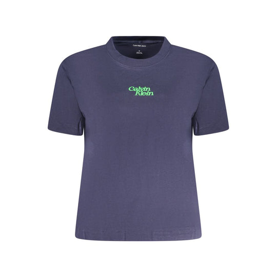 Calvin Klein Blue Cotton Women T-Shirt