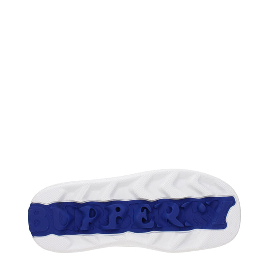 Burberry White Leather Low Tops