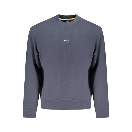 Hugo Boss Blue Cotton Men Sweater