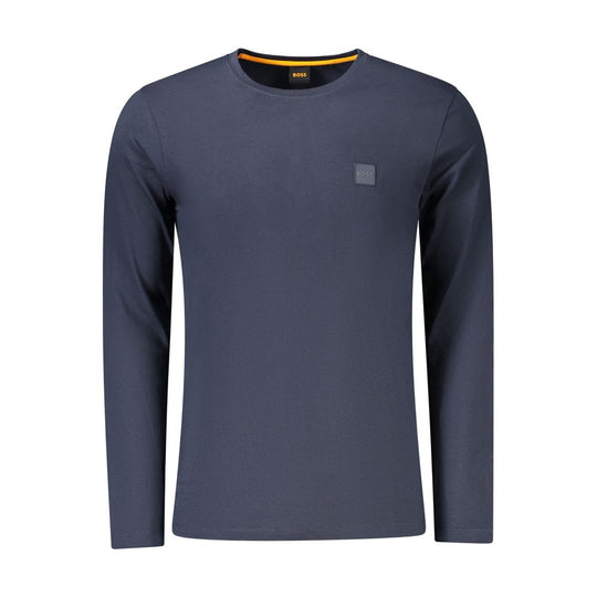 Hugo Boss Blue Cotton Men T-Shirt