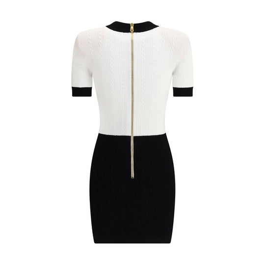 Balmain Braided pattern midi Dress