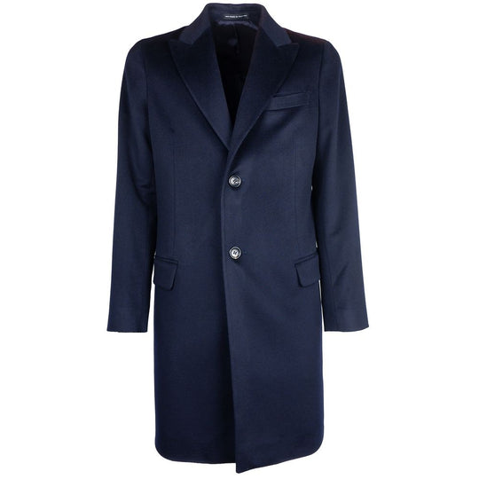 Made in Italy Blue Cashmere Men Jacket