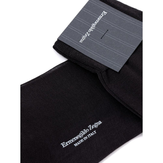ZEGNA Gray Cotton Sock