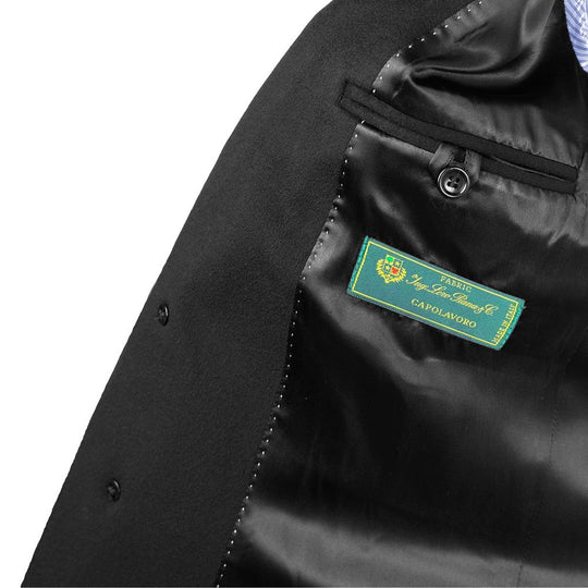 Made in Italy Black Wool Men's Jacket