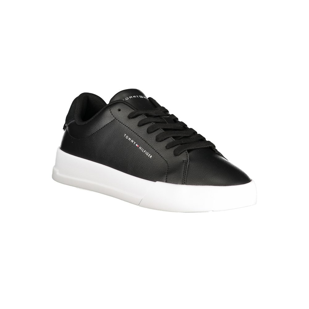 Tommy Hilfiger Black Polyurethane Men's Sneaker