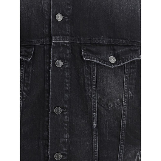 Balenciaga Black Cotton Denim Jacket