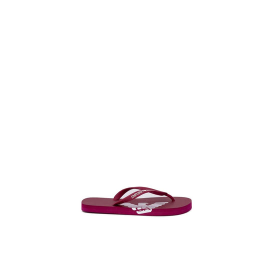 Emporio Armani Underwear Red Rubber Flip-Flop Sandals