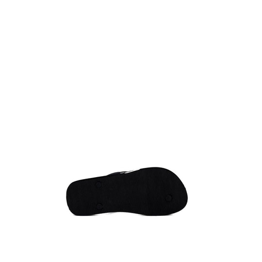 Emporio Armani Underwear Black And White Rubber Flip-Flop Sandals